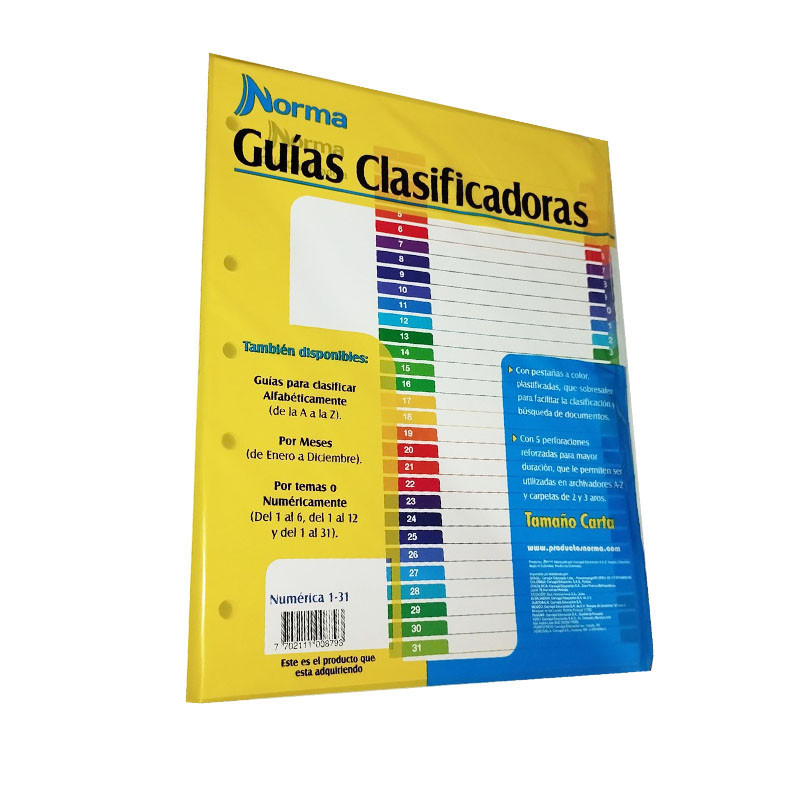 GUIAS CLASIF 1-31 BLANCA NORMA