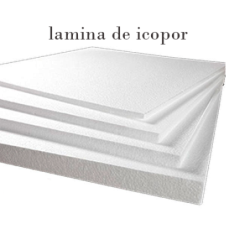 LAMINA DE ICOPOR OCTAVO DE 15MM X10 UNIDADES