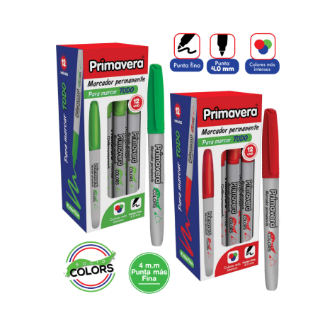 MARCADOR SHARPI GENERICO COLOR ROJO X 12