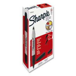 MARCADOR SHARPIE DOBLE PUNTA 12 UND NEGRO