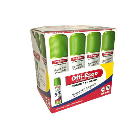 PEGANTE EN BARRA OFFI ESCO DE 40 GRAMOS CAJA X 12