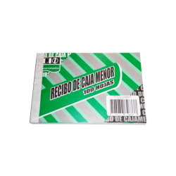 RECIBO DE CAJA MENOR X 100 HOJAS