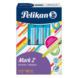 RESALTADOR PELIKAN MARK 2 AZUL CAJA X 10