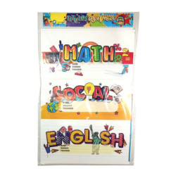 ROTULO ESCOLAR PARA CUADERNO INGLES X 12 MATERIAS