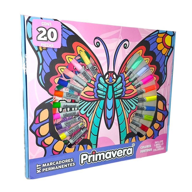RULETA MARCADOR PERMANENTE TIPO SHARPI PRIMAVERA MAS CARTILLA X 20