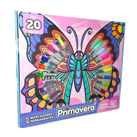 RULETA MARCADOR PERMANENTE TIPO SHARPI PRIMAVERA MAS CARTILLA X 20