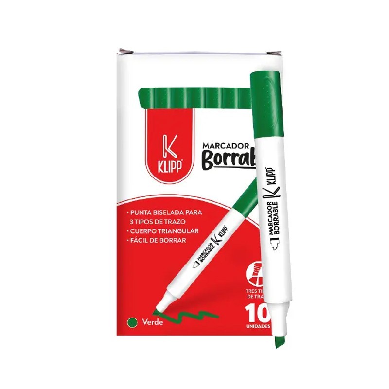 MARCADOR BORRABLE KLIPP CAJA * 10