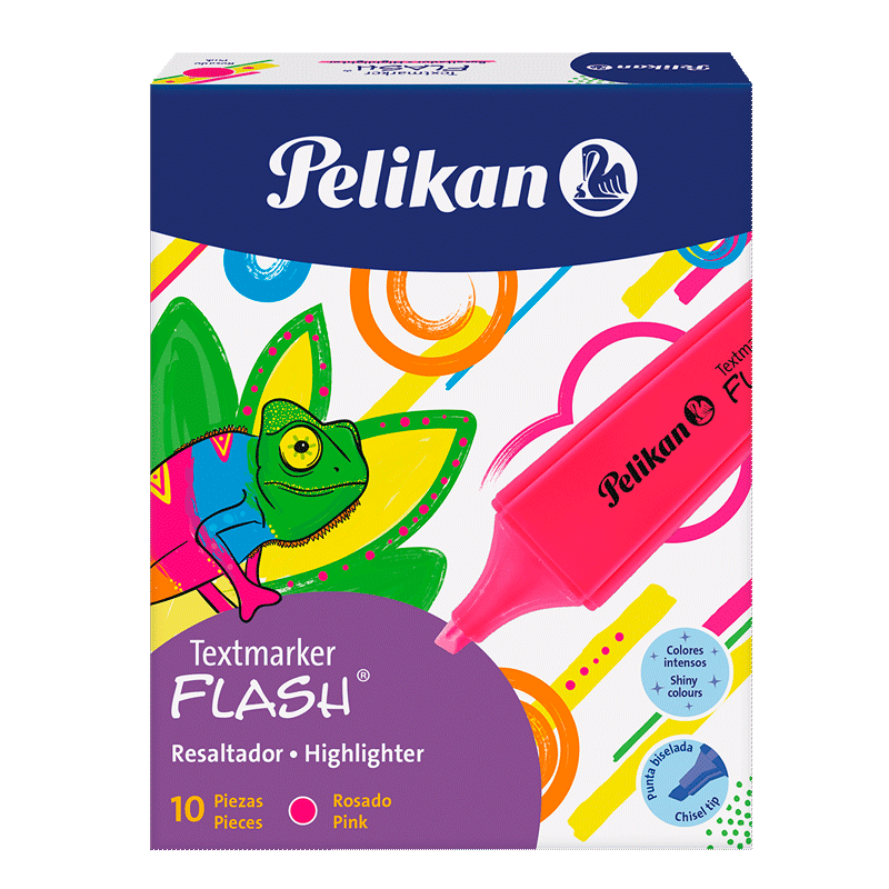 RESALTADOR FLASH PELIKAN CAJA X 10