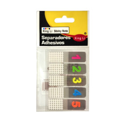 BANDERITAS ADHESIVAS DE COLORES x 5 LETRAS O NUMEROS