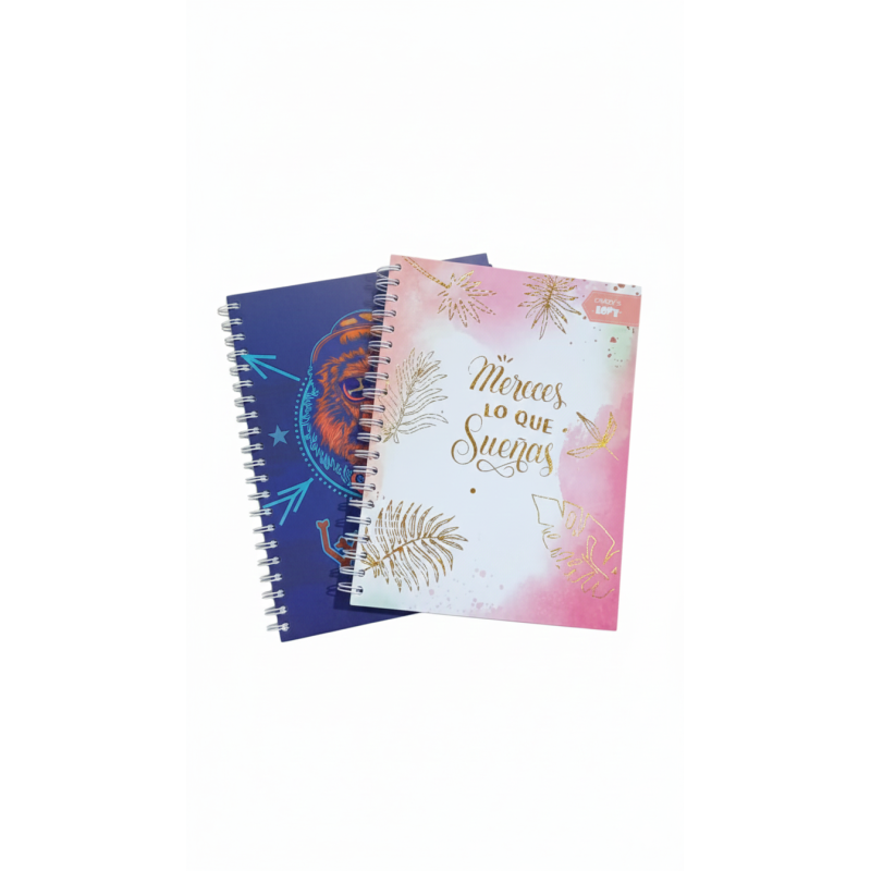 CUADERNO ARGOLLADO 105 1 MATERIA CRAZY LOVE DAMA CABALLERO