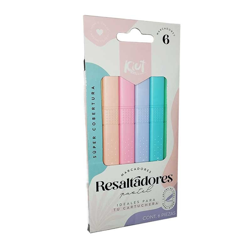 RESALTADOR 6 UNIDADES PASTEL DELGADO KIUT