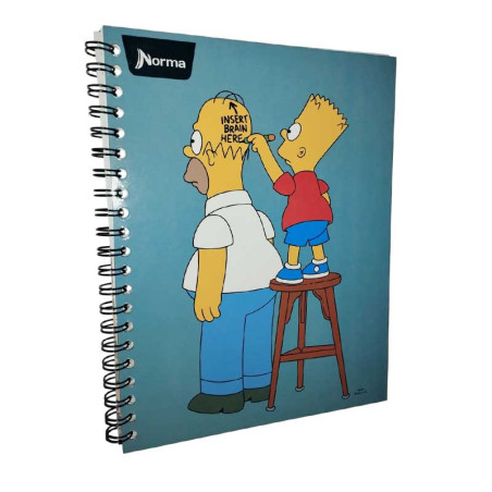 CUADERNO ARGOLLADO 105 PASTA DURA SIMPSOM NORMA