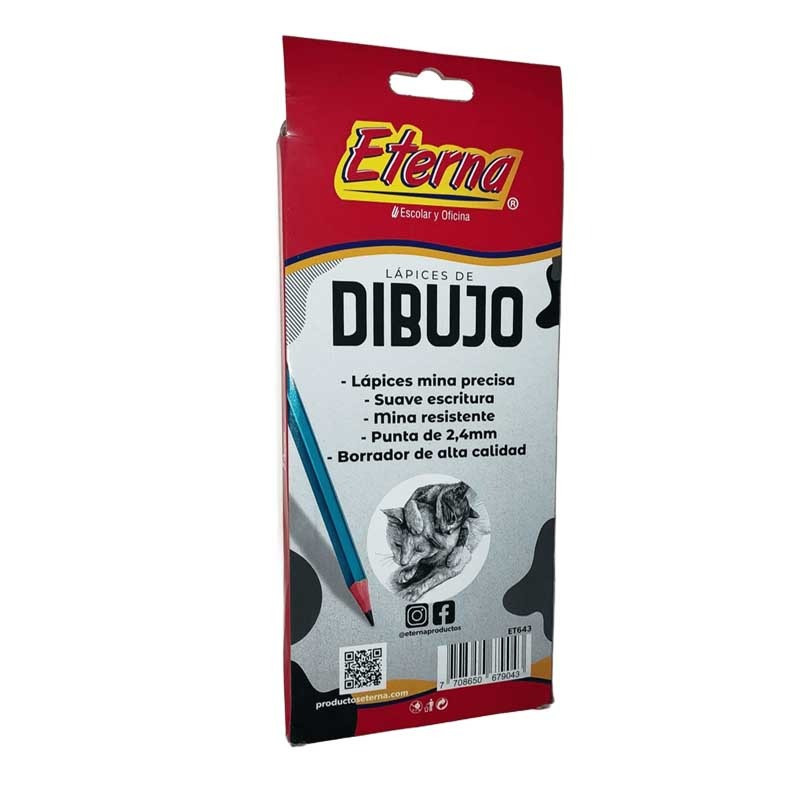 LAPIZ DE DIBUJO ETERNA X12 GRAFITO