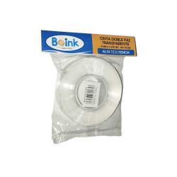 CINTA DOBLE FAZ TRASPARENTE 18 MM X 2 MT