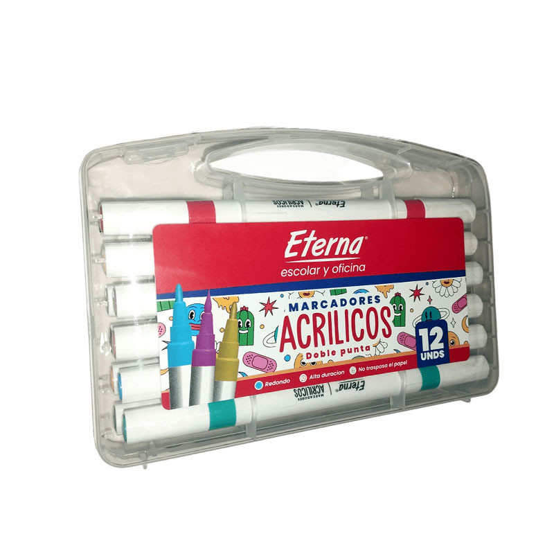MARCADOR ACRILICO DOBLE PUNTA REF 1270