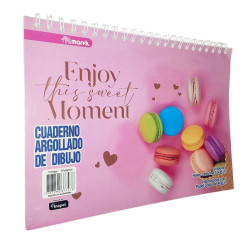 CUADERNO DE DIBUJO ARGOLLADO 15 HOJAS ART-EXP