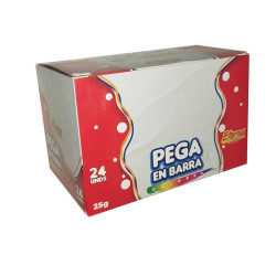 PEGANTE EN  BARRA 25 GRAMOS DE COLORES ETERNA x 12