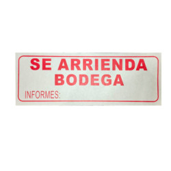 AVISO PEQUEÑO SE ARRIENDA BODEGA