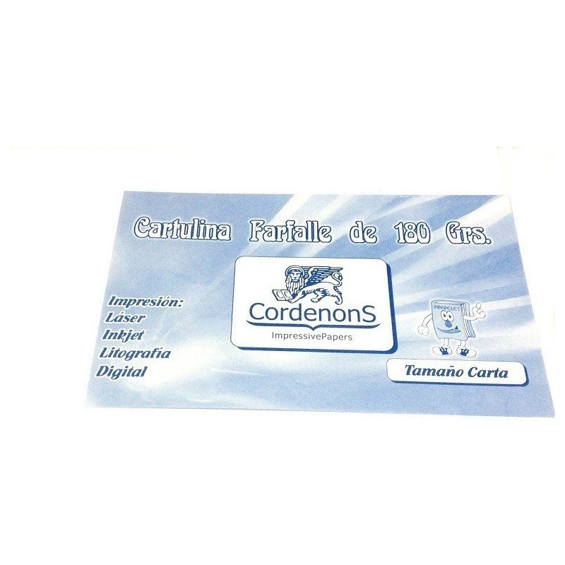 CARTULINA GROFADA FARFALLE TAMAÑO CARTA X 50 180 GMS