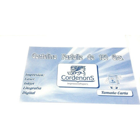CARTULINA GROFADA FARFALLE TAMAÑO CARTA X 50 180 GMS